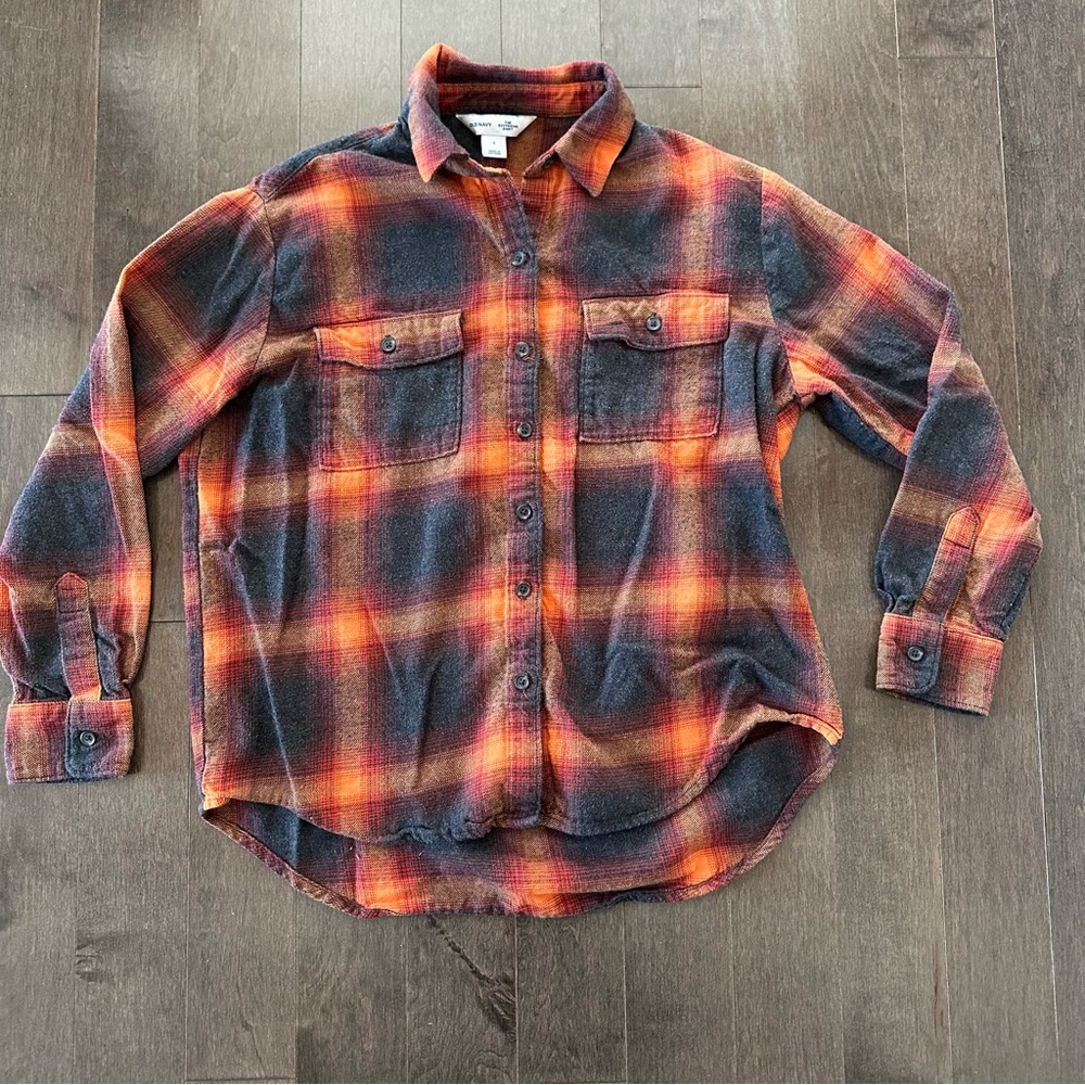 Old Navy The Boyfriend Shirt‎ Taylor Swift Evermore Flannel Country S